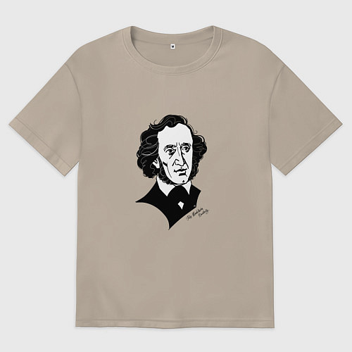 Женская футболка оверсайз Феликс Мендельсон / Миндальный – фото 1