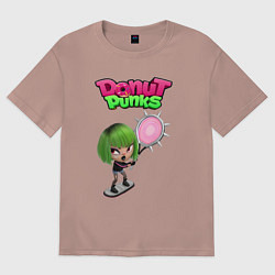 Футболка оверсайз женская Рокси, цвет: пыльно-розовый