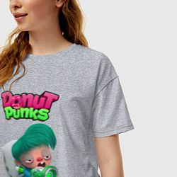 Футболка оверсайз женская Слипи, цвет: меланж — фото 2