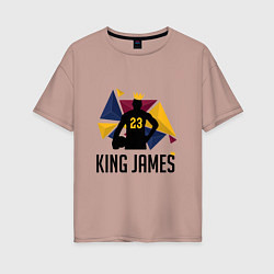 Футболка оверсайз женская King James 23, цвет: пыльно-розовый
