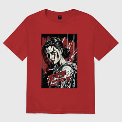 Футболка оверсайз женская Girl Sin City, цвет: красный