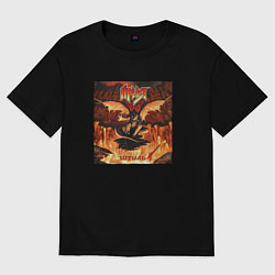 Футболка оверсайз женская Ария Штиль текст песни, цвет: черный