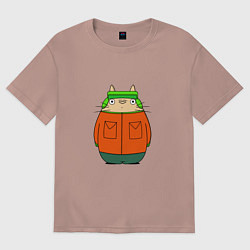 Футболка оверсайз женская Totoro Kyle, цвет: пыльно-розовый