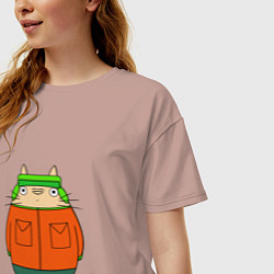 Футболка оверсайз женская Totoro Kyle, цвет: пыльно-розовый — фото 2