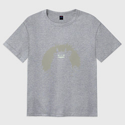 Футболка оверсайз женская Дружок Тоторо, цвет: меланж