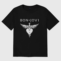Футболка оверсайз женская Bon Jovi Its My Life, цвет: черный