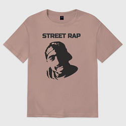 Футболка оверсайз женская Street style, цвет: пыльно-розовый