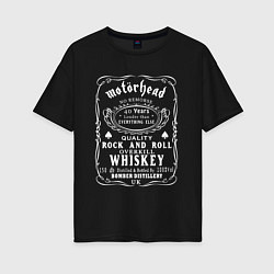 Футболка оверсайз женская Motorhead в стиле Jack Daniels, цвет: черный