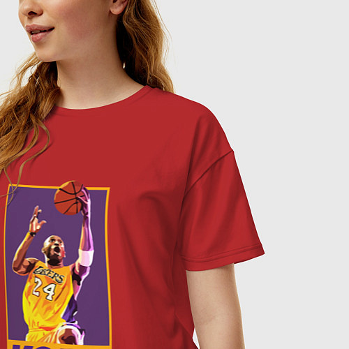 Женская футболка оверсайз Kobe game / Красный – фото 3
