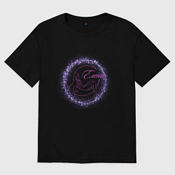 Футболка оверсайз женская Елена новая, цвет: черный