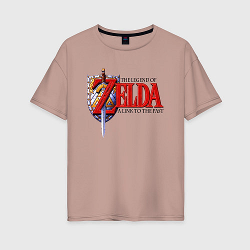 Женская футболка оверсайз The Legend of Zelda game / Пыльно-розовый – фото 1