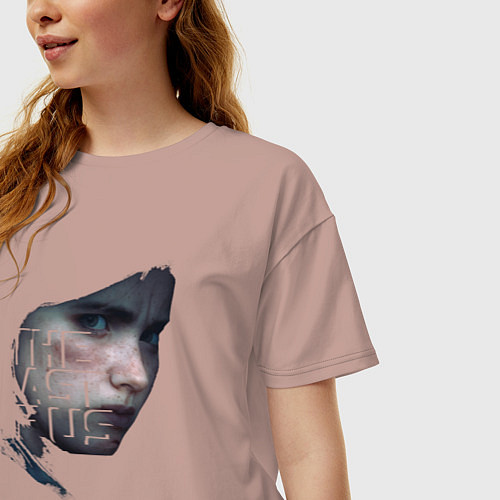 Женская футболка оверсайз The last of us: Элли art / Пыльно-розовый – фото 3