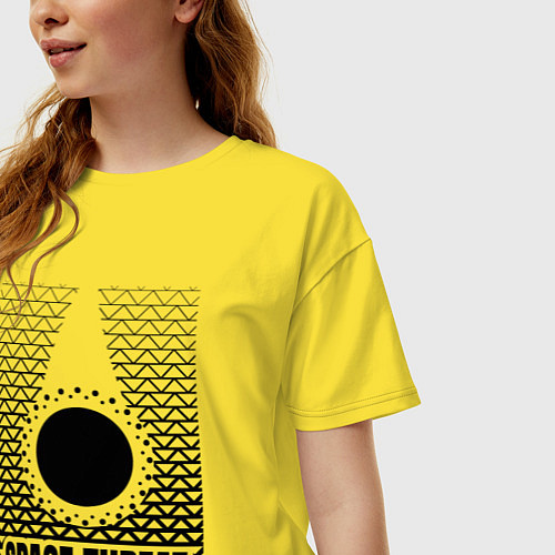 Женская футболка оверсайз Космическая угроза / Желтый – фото 3