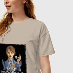 Футболка оверсайз женская Римворлд - Кассандра, цвет: миндальный — фото 2