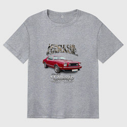 Футболка оверсайз женская Маслкар Ford Mustang, цвет: меланж