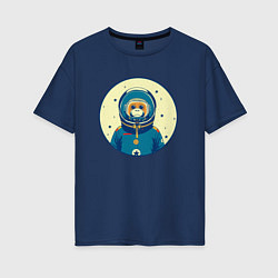 Футболка оверсайз женская Ретро обезьяна, цвет: тёмно-синий