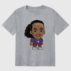 Футболка оверсайз женская Ronaldinho Barcelona, цвет: меланж