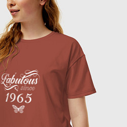 Футболка оверсайз женская Fabulous since 1965, цвет: кирпичный — фото 2