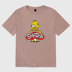 Футболка оверсайз женская Say Doh, цвет: пыльно-розовый