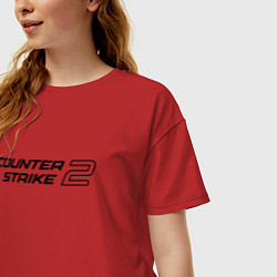 Футболка оверсайз женская Counter Strike 2, цвет: красный — фото 2
