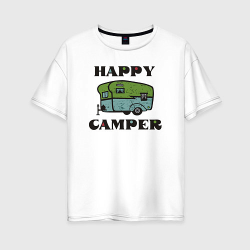 Женская футболка оверсайз Camper / Белый – фото 1