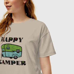 Футболка оверсайз женская Camper, цвет: миндальный — фото 2