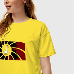 Футболка оверсайз женская Джеймс гусь, цвет: желтый — фото 2