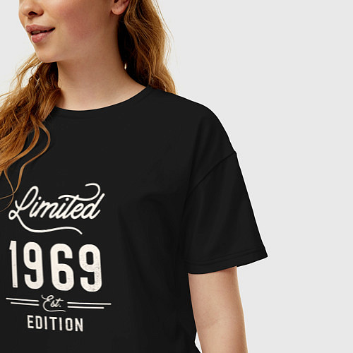 Женская футболка оверсайз 1969 ограниченный выпуск / Черный – фото 3