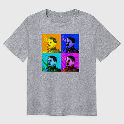 Женская футболка оверсайз Color Stalin / Меланж – фото 1