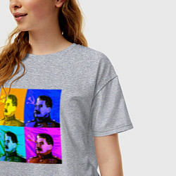 Футболка оверсайз женская Color Stalin, цвет: меланж — фото 2