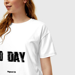 Футболка оверсайз женская D DAY Agust D, цвет: белый — фото 2