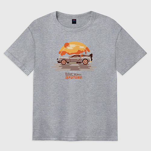 Женская футболка оверсайз Back to the future / Меланж – фото 1