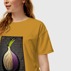 Футболка оверсайз женская Tor cubed, цвет: горчичный — фото 2