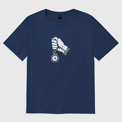 Футболка оверсайз женская Dead by daylight - Отложенное время, цвет: тёмно-синий