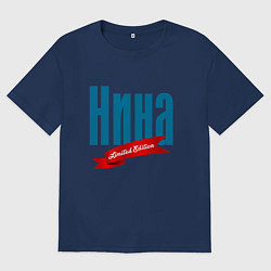 Женская футболка оверсайз Нина - ограниченный выпуск