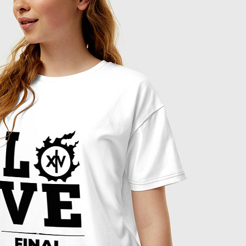 Женская футболка оверсайз Final Fantasy love classic / Белый – фото 3