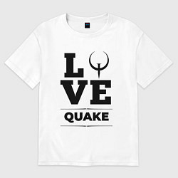 Футболка оверсайз женская Quake love classic, цвет: белый
