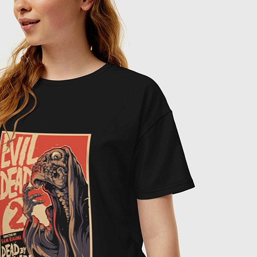 Женская футболка оверсайз Evil Dead 2 / Черный – фото 3