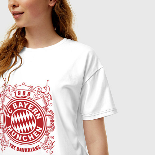 Женская футболка оверсайз FC Bayern / Белый – фото 3