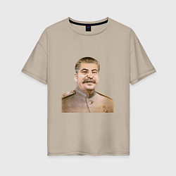 Женская футболка оверсайз Товарищ Сталин бюст