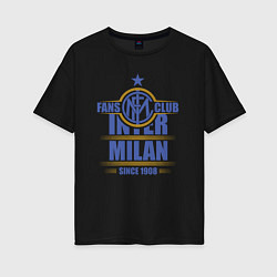 Футболка оверсайз женская Inter Milan fans club, цвет: черный