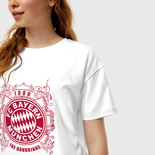 Женская футболка оверсайз Мюнхенская Бавария / Белый – фото 3
