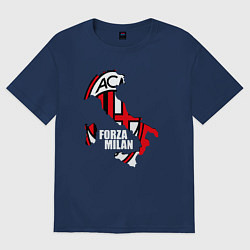 Футболка оверсайз женская Forza Milan, цвет: тёмно-синий