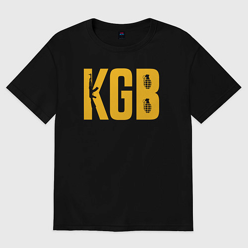 Женская футболка оверсайз KGB / Черный – фото 1