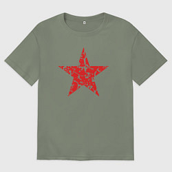 Футболка оверсайз женская Star USSR, цвет: авокадо