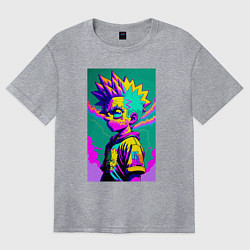 Женская футболка оверсайз Bart Simpson - pop art
