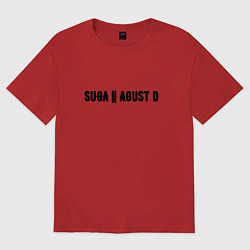Футболка оверсайз женская SUGA Agust D, цвет: красный
