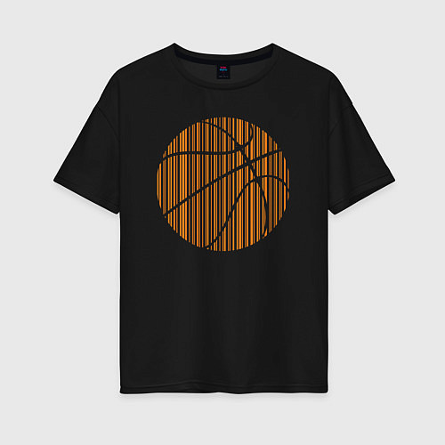 Женская футболка оверсайз Basket ball / Черный – фото 1