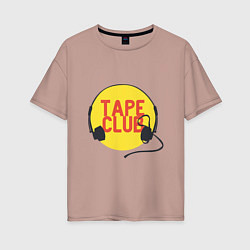 Футболка оверсайз женская Tape club, цвет: пыльно-розовый