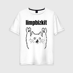 Женская футболка оверсайз Limp Bizkit - rock cat